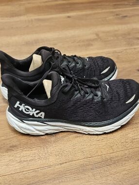 Hoka Women's Black and White Running Shoes